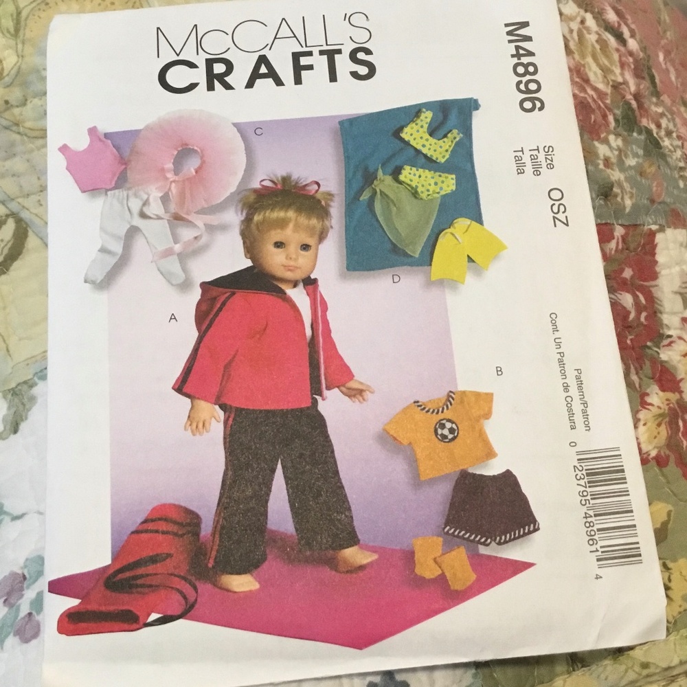 McCall’s Crafts Pattern 18" Doll Clothes Uncut